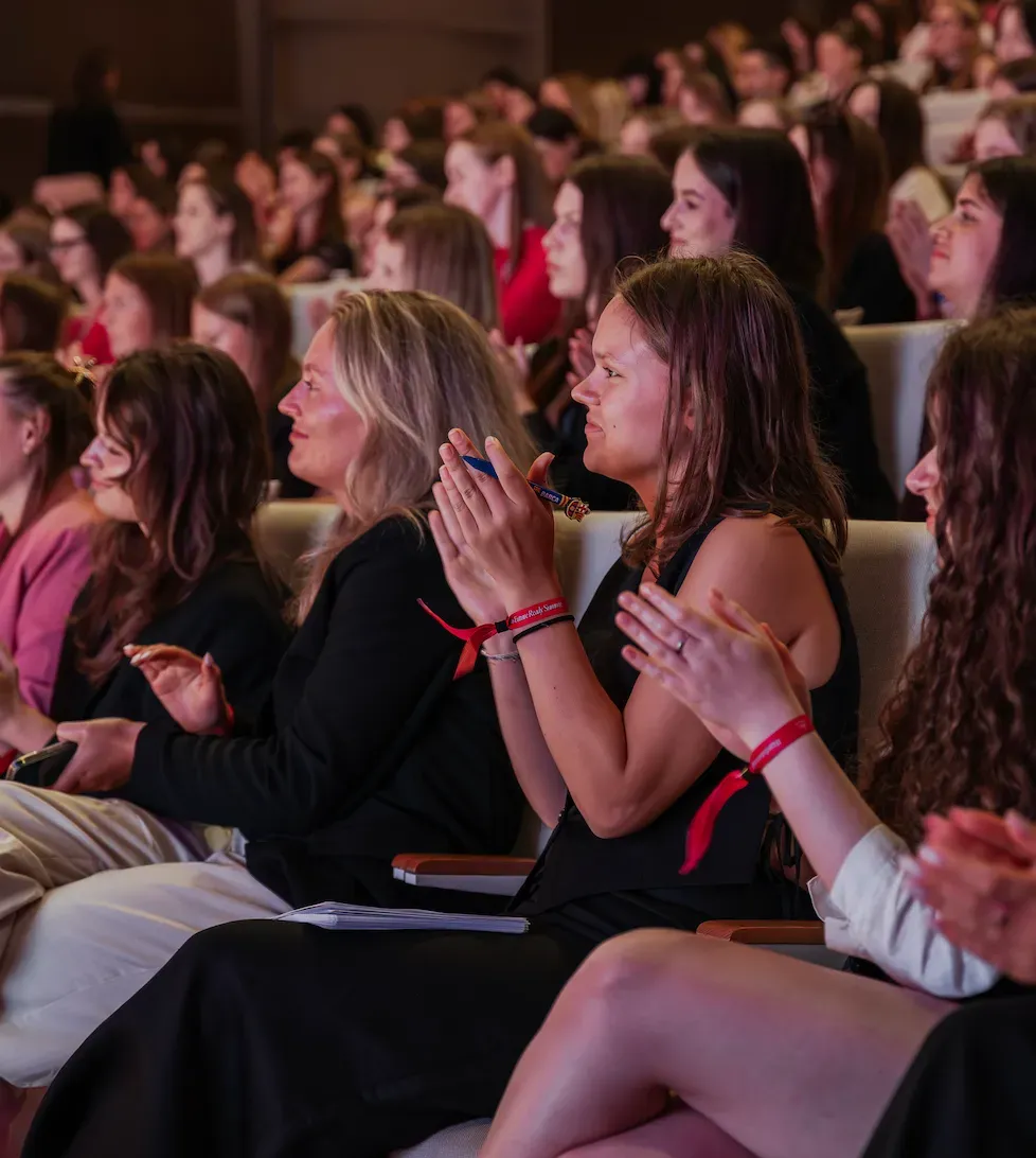 The audience applauding at the Girls Future Ready gala