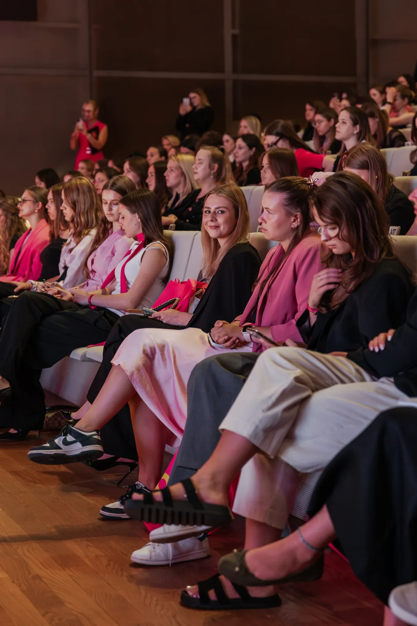 Rows of young women seated in the audience at a Girls Future Ready event
